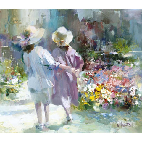 Girls White Modern Wood Framed Art Print by Haenraets, Willem