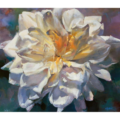 Flower II Gold Ornate Wood Framed Art Print with Double Matting by Haenraets, Willem