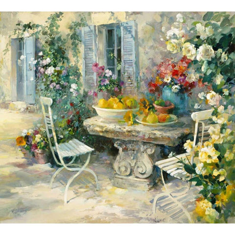 Ydillic garden White Modern Wood Framed Art Print by Haenraets, Willem