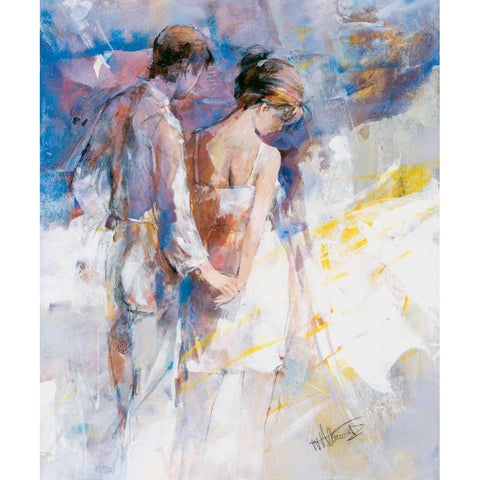 My love I White Modern Wood Framed Art Print by Haenraets, Willem