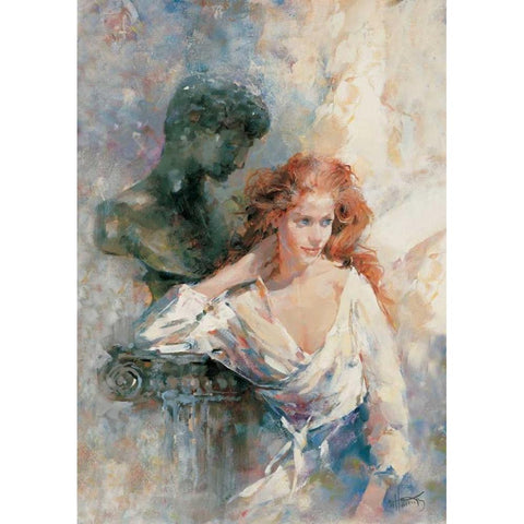 A serene stature Black Modern Wood Framed Art Print with Double Matting by Haenraets, Willem