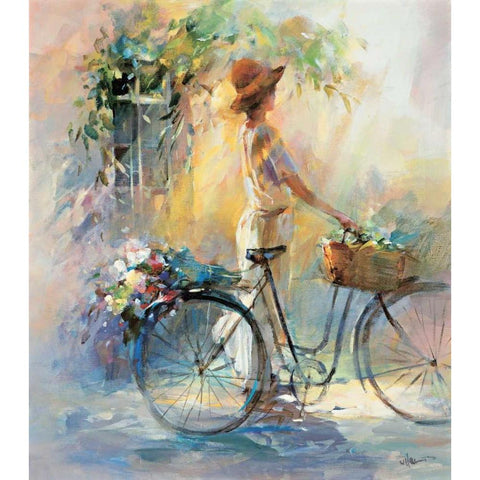 Go for a ride White Modern Wood Framed Art Print by Haenraets, Willem