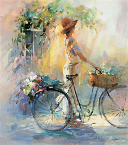 Go for a ride White Modern Wood Framed Art Print with Double Matting by Haenraets, Willem