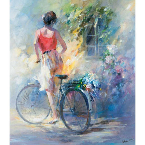 Anybody home White Modern Wood Framed Art Print by Haenraets, Willem