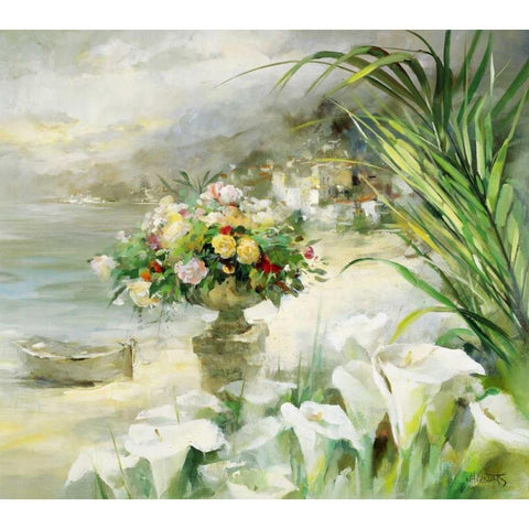 Shiny VII Black Modern Wood Framed Art Print with Double Matting by Haenraets, Willem