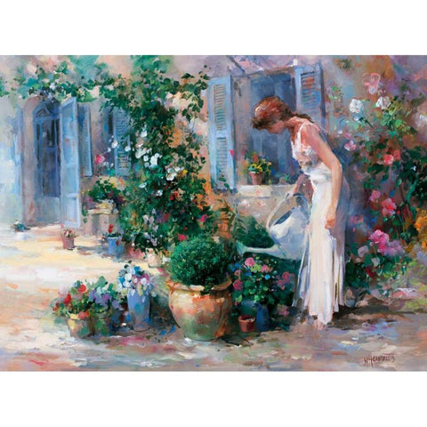 Romantico tres Black Modern Wood Framed Art Print by Haenraets, Willem