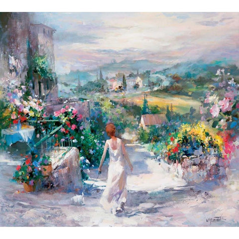 Gardin Tuni White Modern Wood Framed Art Print by Haenraets, Willem