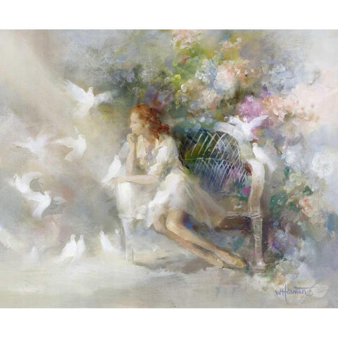 Soft touch White Modern Wood Framed Art Print by Haenraets, Willem