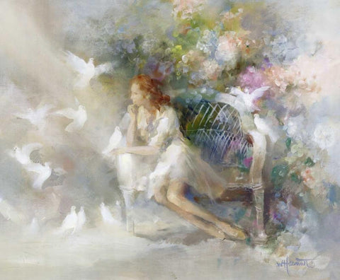 Soft touch White Modern Wood Framed Art Print with Double Matting by Haenraets, Willem