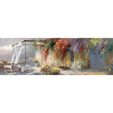 Gardino White Modern Wood Framed Art Print by Haenraets, Willem