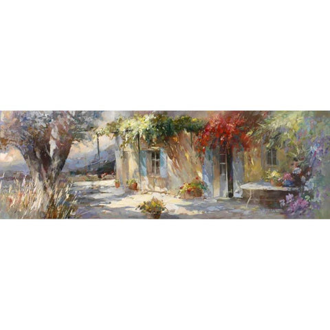 Gardino Black Modern Wood Framed Art Print with Double Matting by Haenraets, Willem