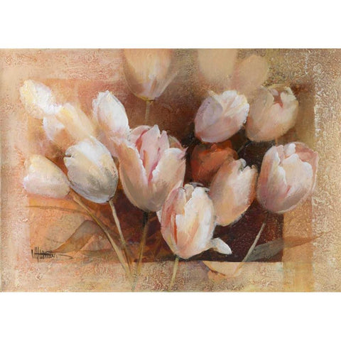 Theas tulips for you Gold Ornate Wood Framed Art Print with Double Matting by Haenraets, Willem