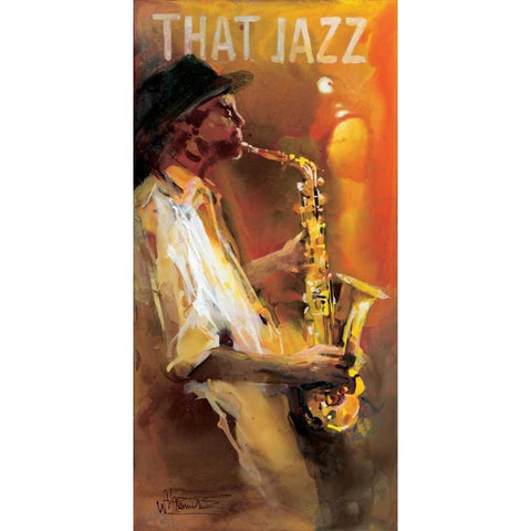 Jazz 4 Gold Ornate Wood Framed Art Print with Double Matting by Haenraets, Willem