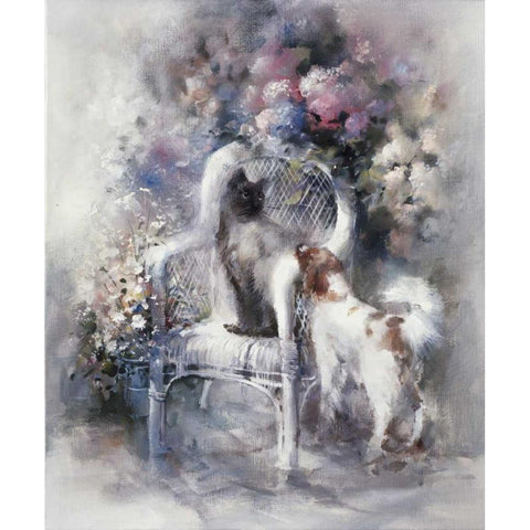 Friendship Gold Ornate Wood Framed Art Print with Double Matting by Haenraets, Willem