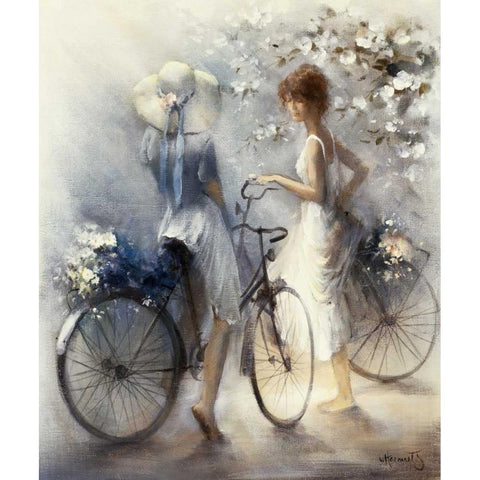 Spring Black Modern Wood Framed Art Print with Double Matting by Haenraets, Willem