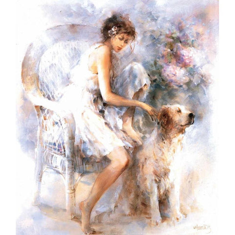 Friendship White Modern Wood Framed Art Print by Haenraets, Willem