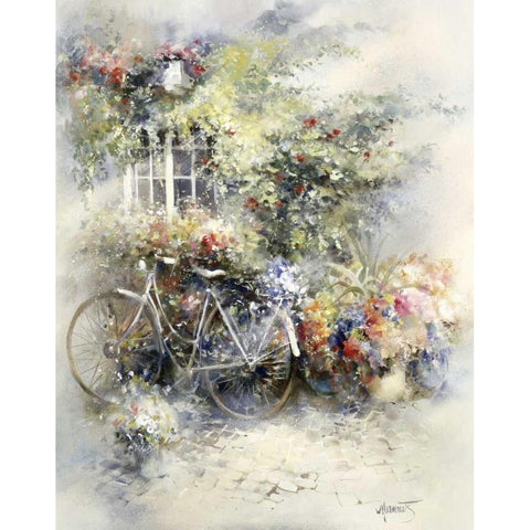 Blossom White Modern Wood Framed Art Print by Haenraets, Willem