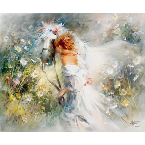 White dream Black Modern Wood Framed Art Print with Double Matting by Haenraets, Willem