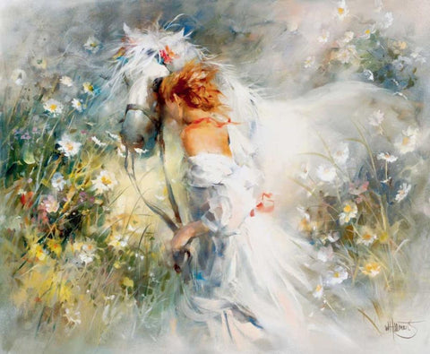 White dream White Modern Wood Framed Art Print with Double Matting by Haenraets, Willem