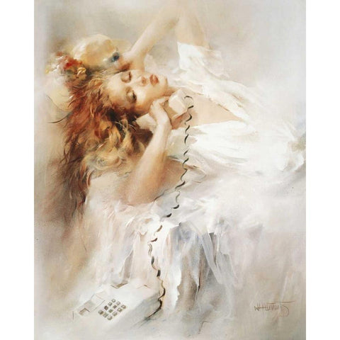 Hopeful White Modern Wood Framed Art Print by Haenraets, Willem