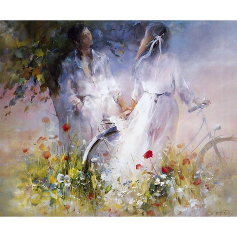 Just the two of us Gold Ornate Wood Framed Art Print with Double Matting by Haenraets, Willem