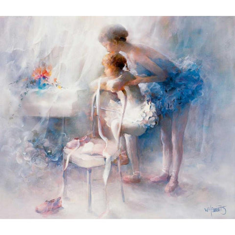 Ballet White Modern Wood Framed Art Print by Haenraets, Willem