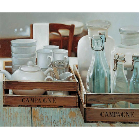 Glass Black Modern Wood Framed Art Print by Roelofs, Wouter