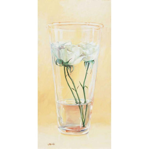 First rose of the season II White Modern Wood Framed Art Print by Roelofs, Wouter