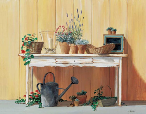 A gardens rewards Black Ornate Wood Framed Art Print with Double Matting by Roelofs, Wouter