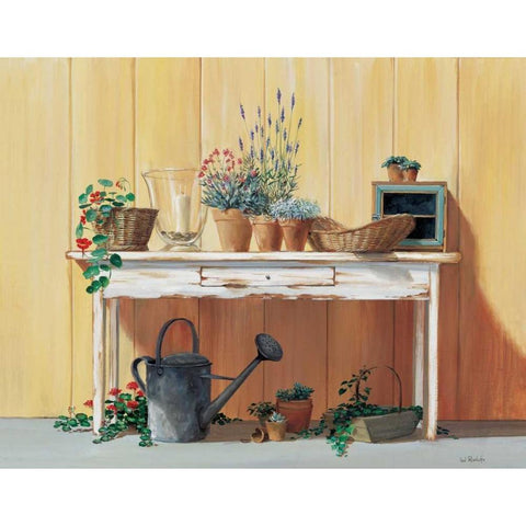 A gardens rewards White Modern Wood Framed Art Print by Roelofs, Wouter