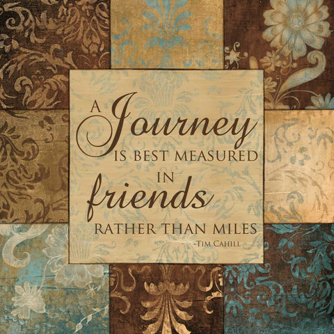 JOURNEY IS BEST MEASURED White Modern Wood Framed Art Print with Double Matting by Artique Studio