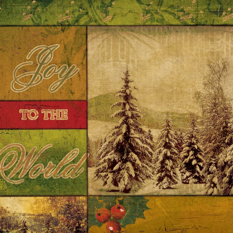 JOY TO THE WORLD II White Modern Wood Framed Art Print with Double Matting by Artique Studio