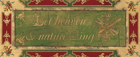 HEAVEN AND NATURE Black Ornate Wood Framed Art Print with Double Matting by Artique Studio