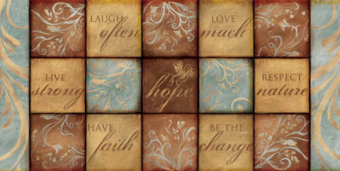 WORDS OF INSPIRATION Black Ornate Wood Framed Art Print with Double Matting by Artique Studio