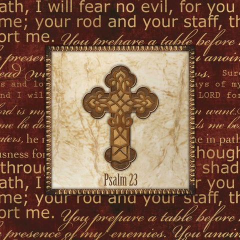 I WILL FEAR NO EVIL White Modern Wood Framed Art Print with Double Matting by Artique Studio