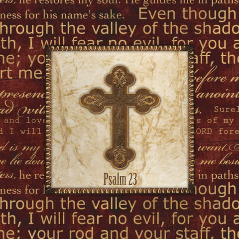 THROUGH THE VALLEY Black Ornate Wood Framed Art Print with Double Matting by Artique Studio