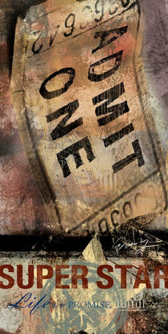 SUPERSTAR Black Ornate Wood Framed Art Print with Double Matting by Yang, Eric