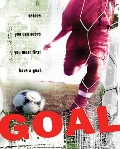 GOAL White Modern Wood Framed Art Print with Double Matting by Yang, Eric