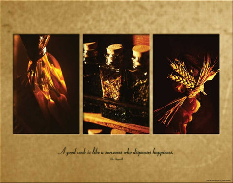 GOOD COOK Black Ornate Wood Framed Art Print with Double Matting by Yang, Eric