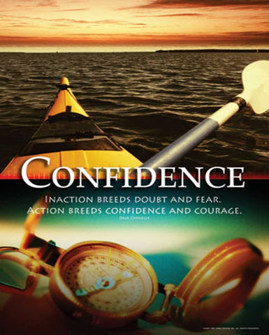 CONFIDENCE Black Ornate Wood Framed Art Print with Double Matting by Yang, Eric