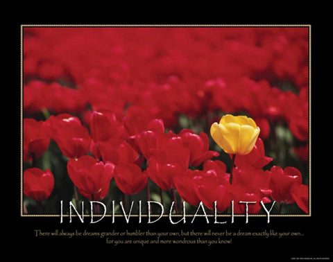 INDIVIDUALITY Black Ornate Wood Framed Art Print with Double Matting by Yang, Eric