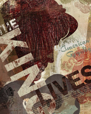 AMERICAN ROYALTY Black Ornate Wood Framed Art Print with Double Matting by Yang, Eric