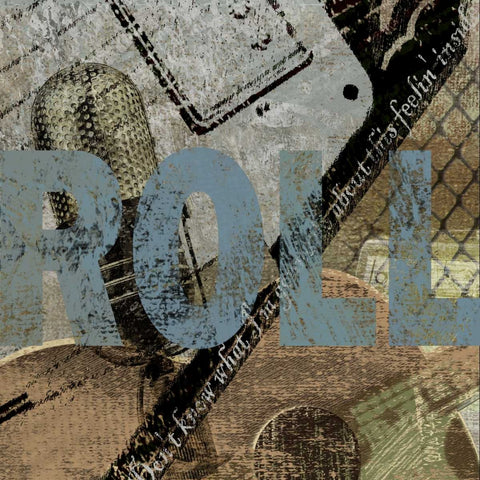 ROLL White Modern Wood Framed Art Print with Double Matting by Yang, Eric