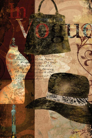 IN VOGUE Black Modern Wood Framed Art Print by Yang, Eric