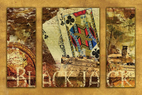 BLACK JACK White Modern Wood Framed Art Print with Double Matting by Yang, Eric