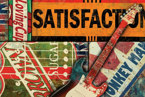 SATISFACTION I White Modern Wood Framed Art Print with Double Matting by Yang, Eric