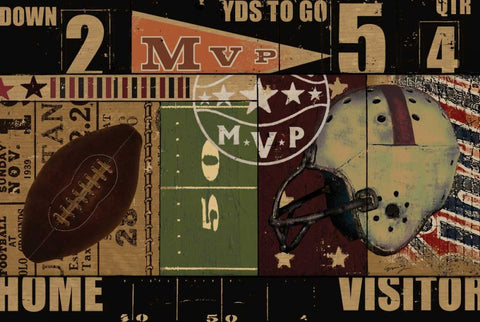 VINTAGE STADIUM White Modern Wood Framed Art Print with Double Matting by Yang, Eric