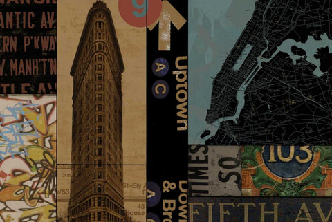 URBAN UPTOWN I Black Ornate Wood Framed Art Print with Double Matting by Yang, Eric