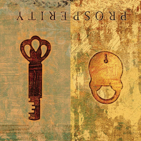 PROSPERITY Black Ornate Wood Framed Art Print with Double Matting by Yang, Eric