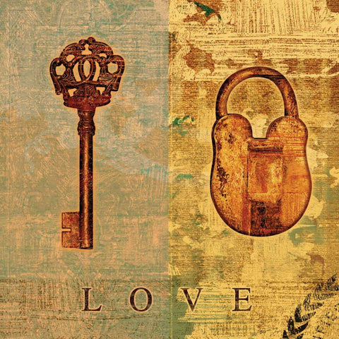 LOVE Black Ornate Wood Framed Art Print with Double Matting by Yang, Eric